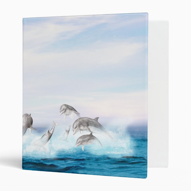 Leaping Dolphins 3 Ring Binder (Front/Inside)
