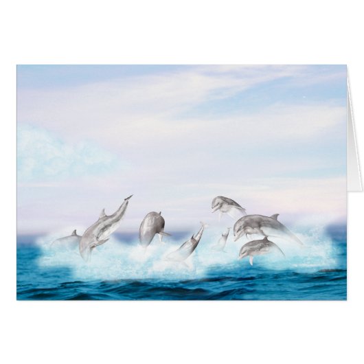 Leaping Dolphins Cards (Front Horizontal)
