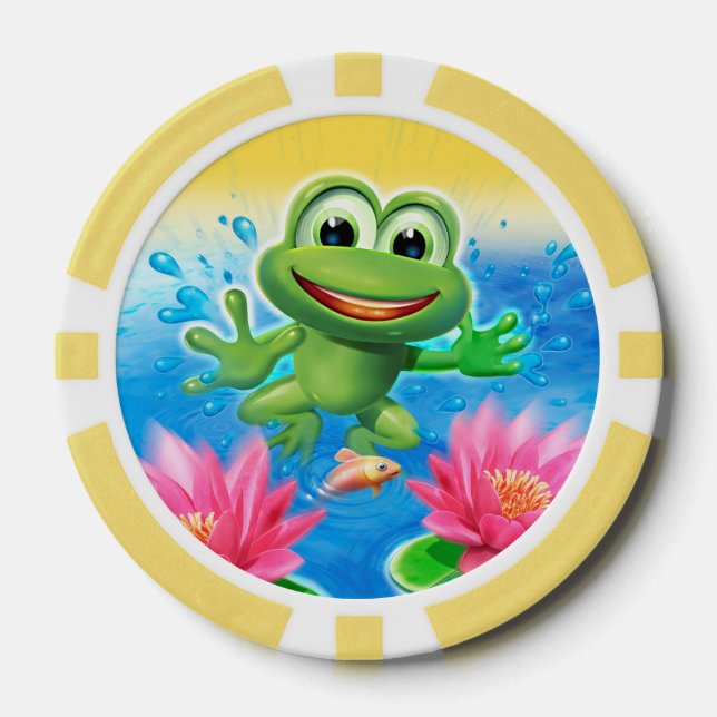 Leaping Frog birthday party game tokens (Front)