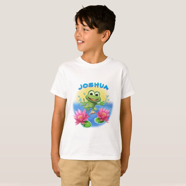 Leaping Frog boy's T shirt birthday (Front Full)