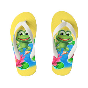 Leaping Frog colorful holiday kids Flip Flop