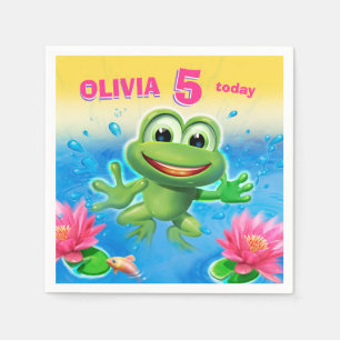 Leaping Frog custom party paper napkin