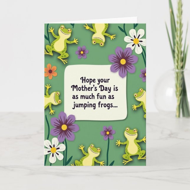 Leaping Frog Mothers Day Card (Front)