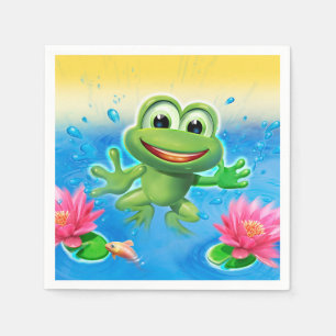 Leaping Frog party serviette Napkins