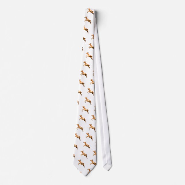 Leaping Gazelle Neck Tie (Front)