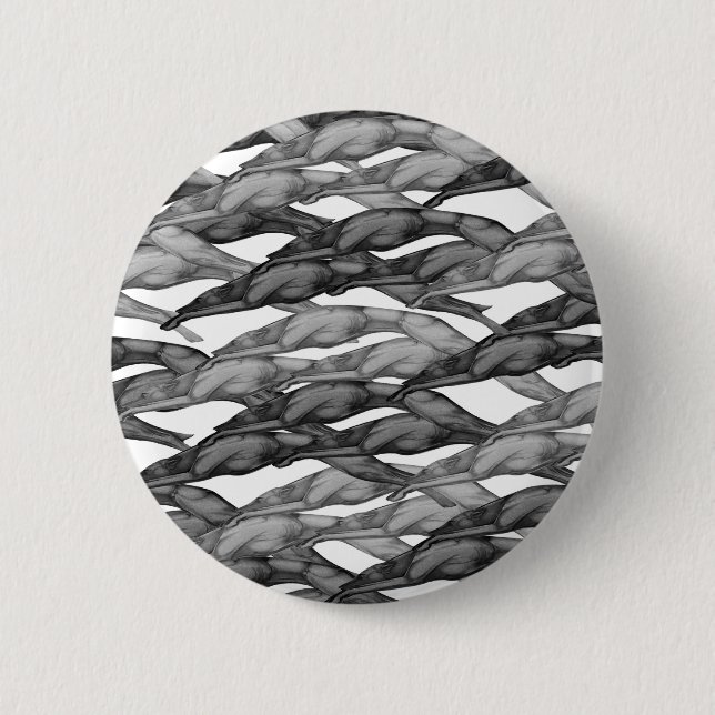 Leaping Greyhounds Pinback Button (Front)