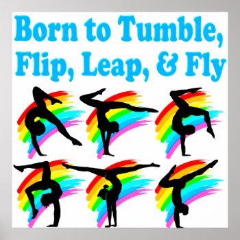 Leaping Gymnast Poster by MySportsStar at Zazzle