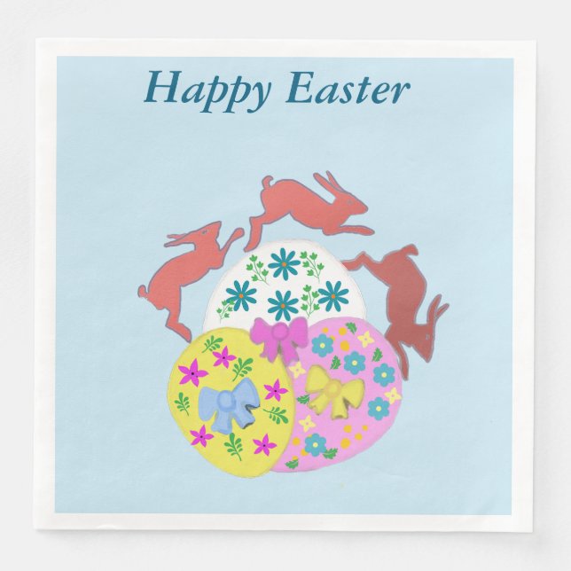 Leaping Hares  Paper Dinner Napkins (Front)