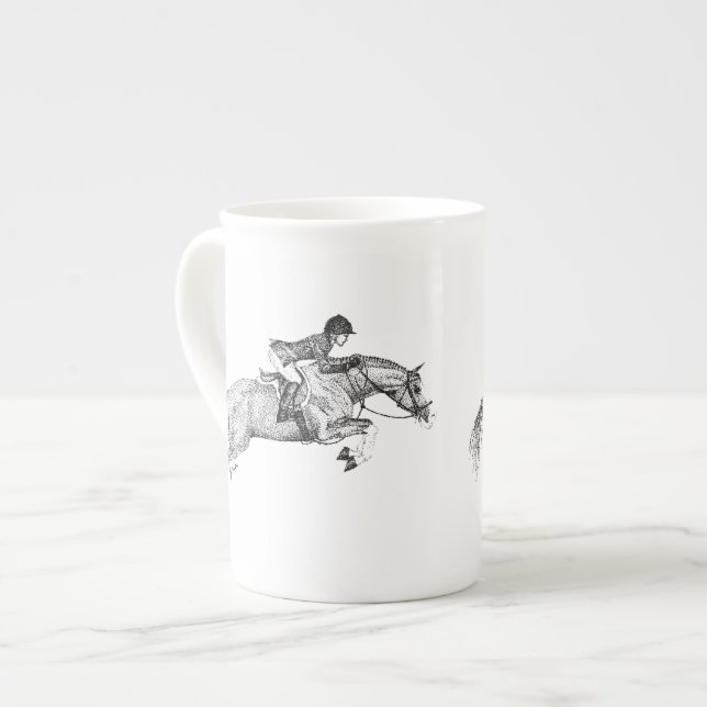 Leaping Horse Bone China Mug (Front Left)