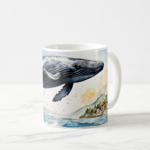Leaping Humpback Whale Coffee Mug