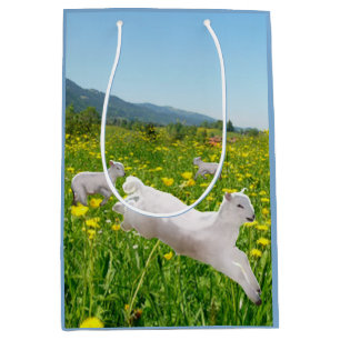 Leaping Lamb Easter Medium Gift Bag