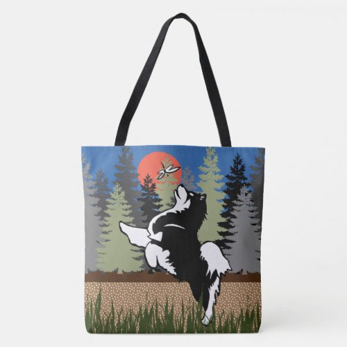 LEAPING LAPPY Finnish Lapphund Totes and Cros Body