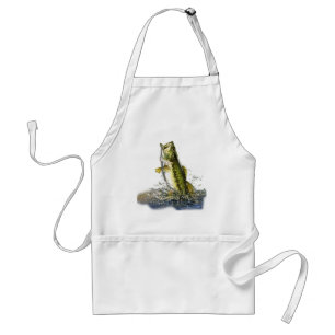 Leaping largemouth bass adult apron