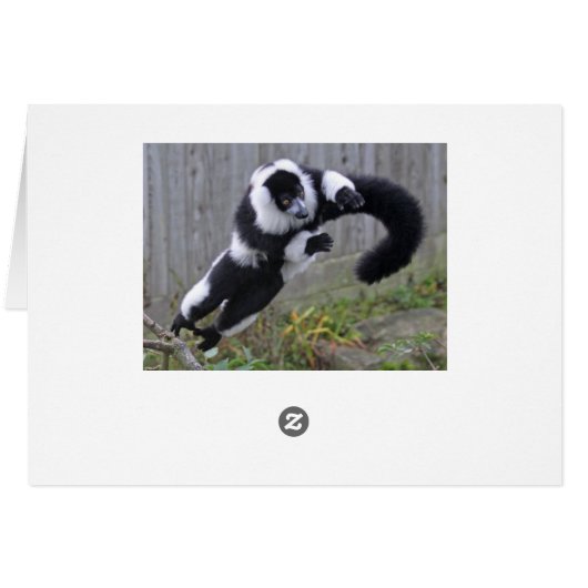 Leaping lemur card (Back Horizontal)