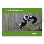 Leaping lemur card (Front Horizontal)