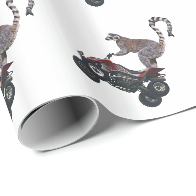 Leaping Lemur Wrapping Paper (choose colour) (Roll Corner)