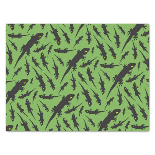 Leaping Lizard Reptile Bright Green Gecko Tissue Paper