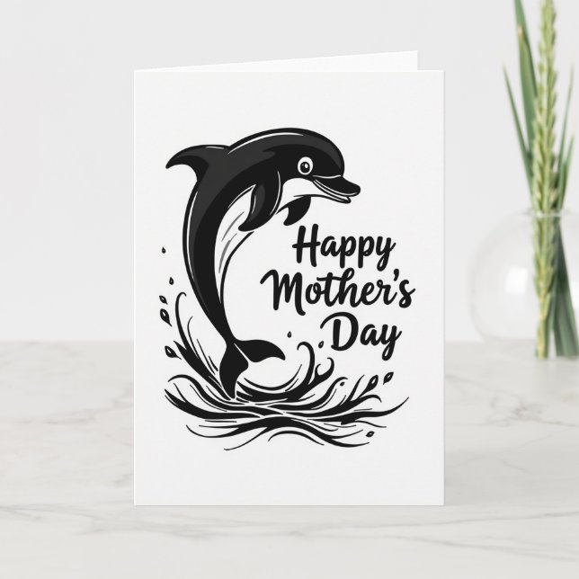 Leaping Marine Mothers Day Card (Front)