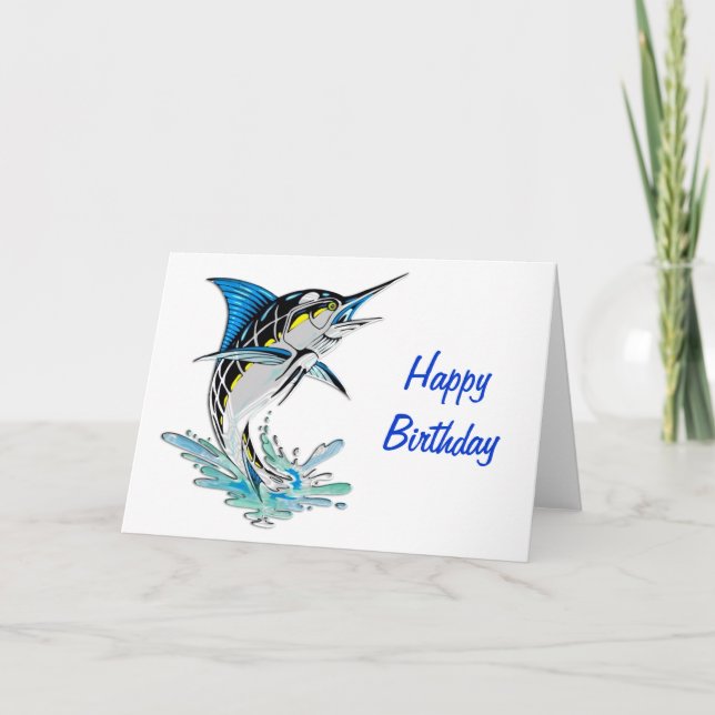 Leaping Marlin Card (Front)