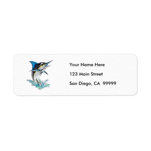 Leaping Marlin Label