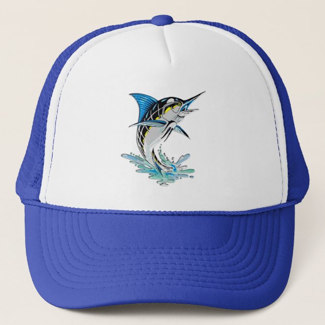 Leaping Marlin Trucker Hat (Front)