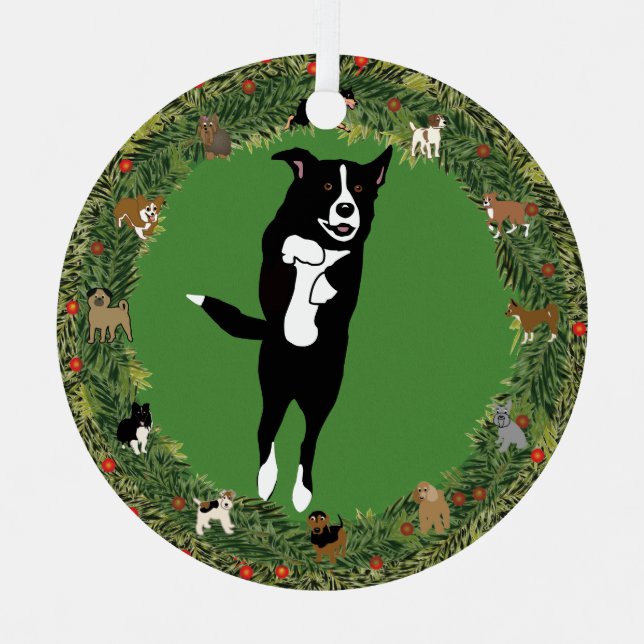 Leaping McNab 5 Christmas Metal Ornament (Front)