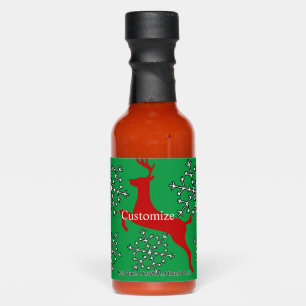 Leaping Red Deer Snowflakes Thunder_Cove Hot Sauces