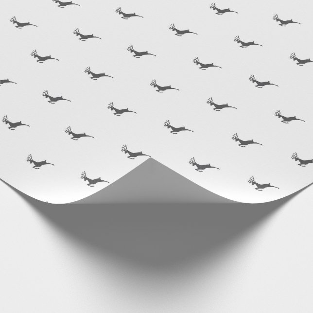 Leaping Reindeer Wrapping Paper (Corner)