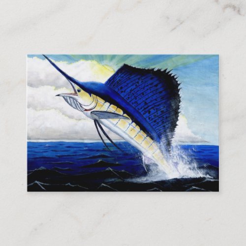 LEAPING SAILFISH Business Card Template