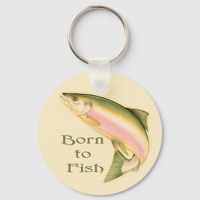 Leaping Salmon Keychain (Front)
