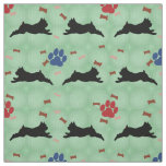 Leaping Schnauzer Fabric