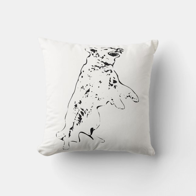 Leaping Spirit of Fall Throw Pillow (Front)