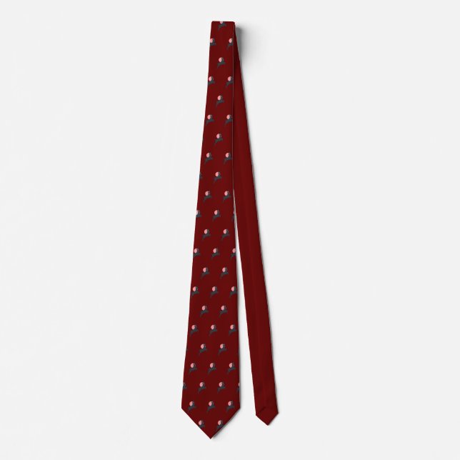 Leaping Stag and Blood Moon Neck Tie (Front)