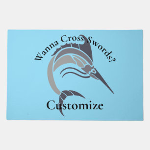 Leaping Swordfish Thunder_Cove Doormat