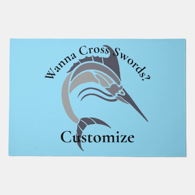 Leaping Swordfish Thunder_Cove Doormat (Front)