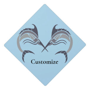 Leaping Swordfish Thunder_Cove Graduation Cap Topper