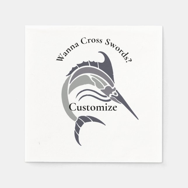 Leaping Swordfish Thunder_Cove Napkins (Front)