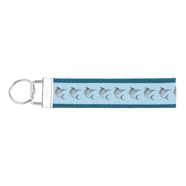 Leaping Swordfish Thunder_Cove Wrist Keychain (Keys on Left)
