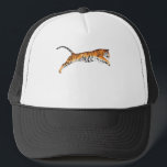 Leaping Tiger Trucker Hat<br><div class="desc">Leaping Tiger T-shirts and Gifts! Very wide selection of domestic and wild animal designs for kids of all ages! Show your love for Tigers!</div>