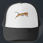 Leaping Tiger Trucker Hat<br><div class="desc">Leaping Tiger T-shirts and Gifts! Very wide selection of domestic and wild animal designs for kids of all ages! Show your love for Tigers!</div>