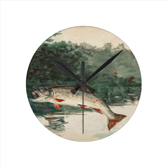 Leaping Trout Homer Wallclocks