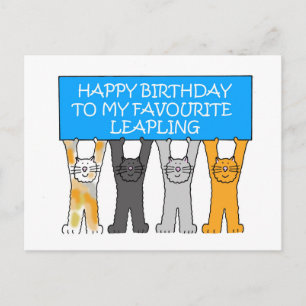 Leapling Leap Year Birthday February 29th Postcard