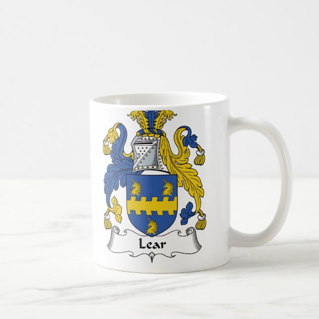 Lear Family Crest Coffee Mug (Right)