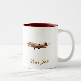 Lear Jet at LAX CLEAN, Lear Jet Two-Tone Coffee Mug
