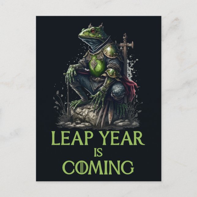 Lear Year Is Coming, Frog Warrior Postcard (Front)