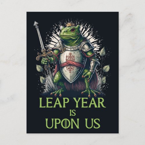 Lear Year Is Upon Us Frog Warrior Postcard