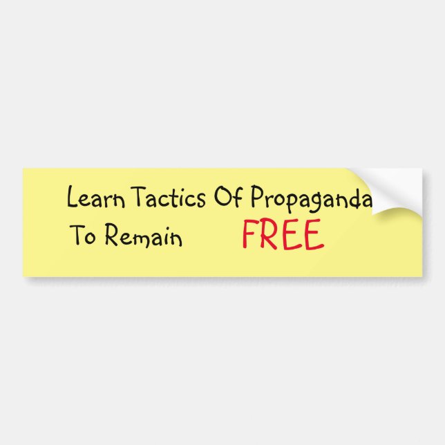 Learn About Propaganda Bumper Sticker (Front)