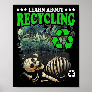 Learn About Recycling Earth Day Environmental Prot Poster