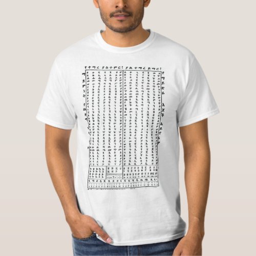 Learn Amharic AlphaBet Poster Chart T_Shirt