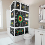 Learn Amharic Numbers &amp; Time Ethiopian Clock Shower Curtain